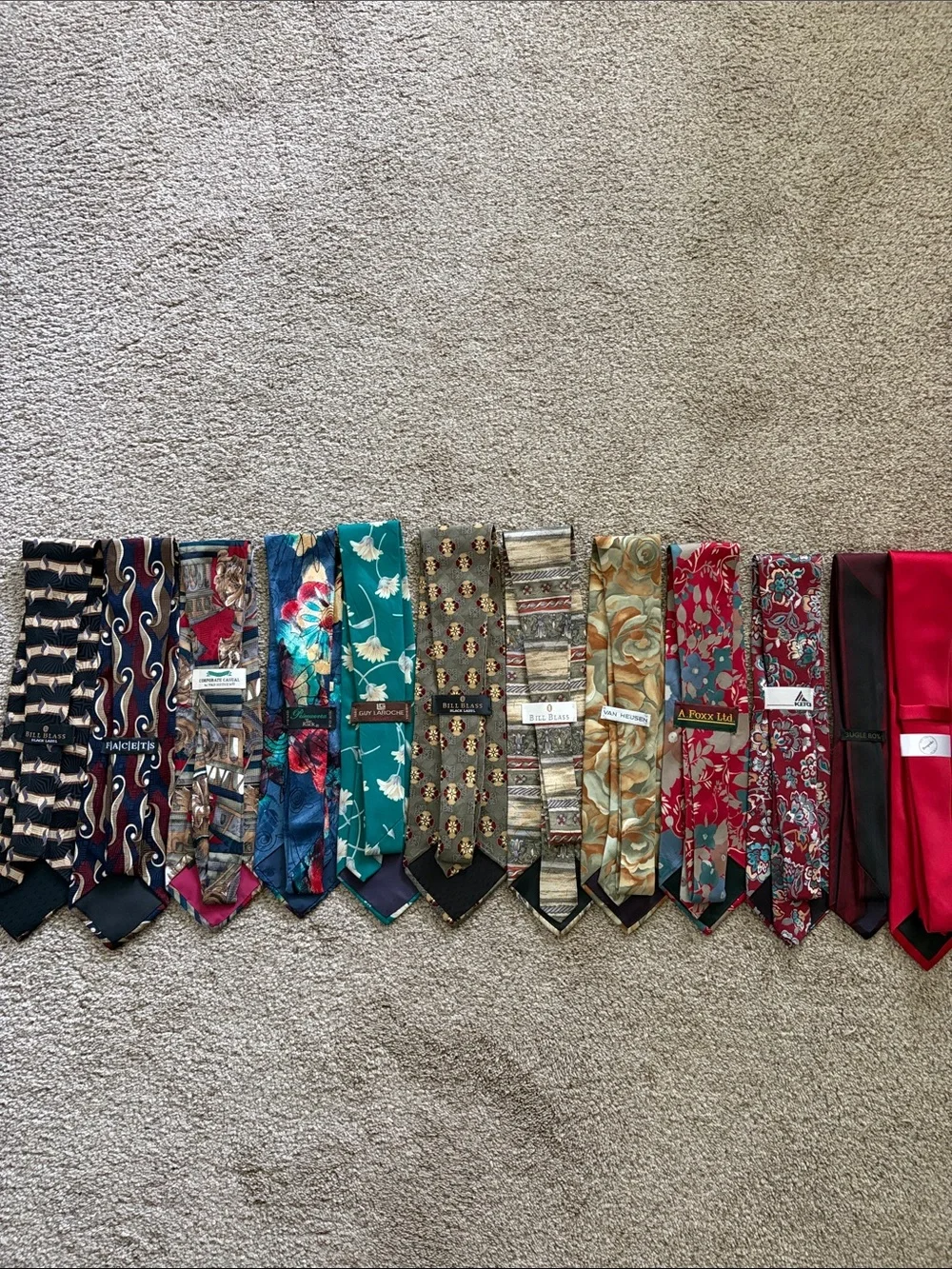 Colorful Men's Floral & Patterned Tie Set - Teal, Red, Gold, Black Mix